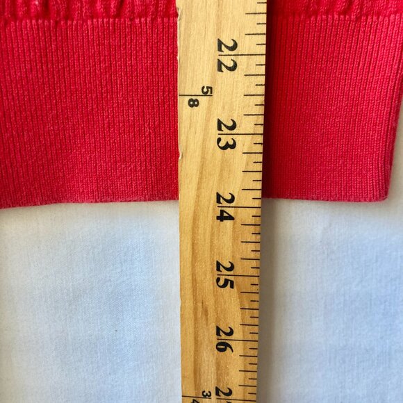 Tommy Hilfiger Apple Red Cotton Sweater Womens Size XXS Cable Knit Flag Preppy - Picture 16 of 16